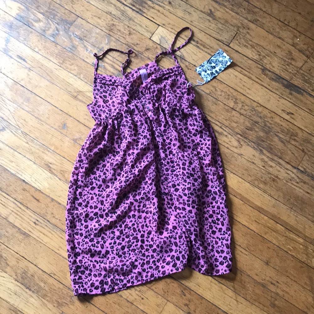 Cheetah print sheer slip